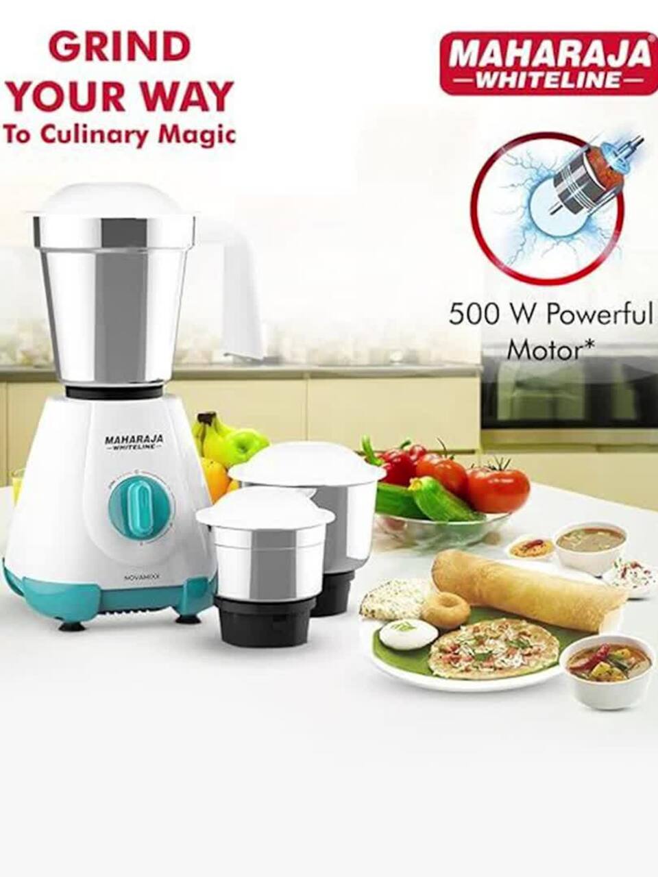 Buy Maharaja Whiteline Novamixx MX-277 White Stainless Steel Easy