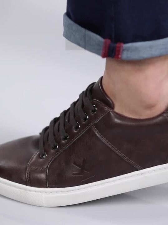 Buy WROGN Men Dark Brown Sneakers Casual Shoes for Men 2061560