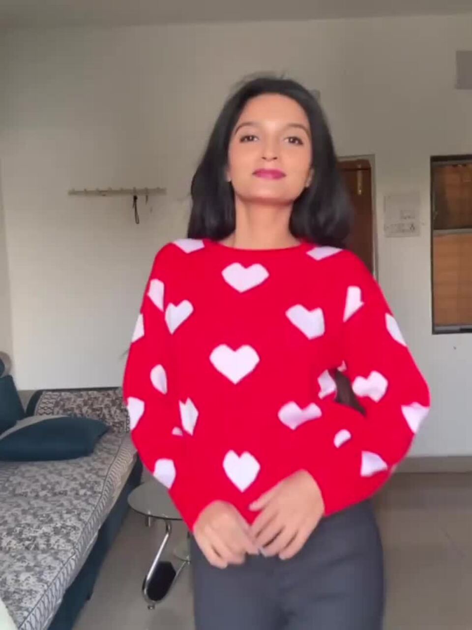 【えりぃ☆様】23AW　 Love Sweat Pullover　XS Acrylic Heart Sweater – STREET NINE FASHIONS