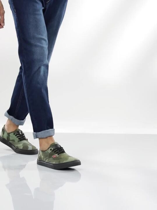 Buy Levis Men Olive Green Printed BASEL Sneakers Casual Shoes