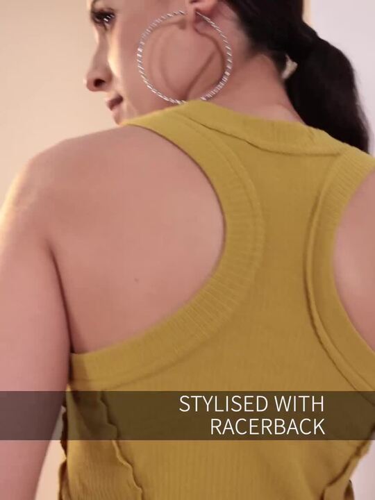 Buy The Roadster Lifestyle Co. Ribbed Half Zipper Crop Tank