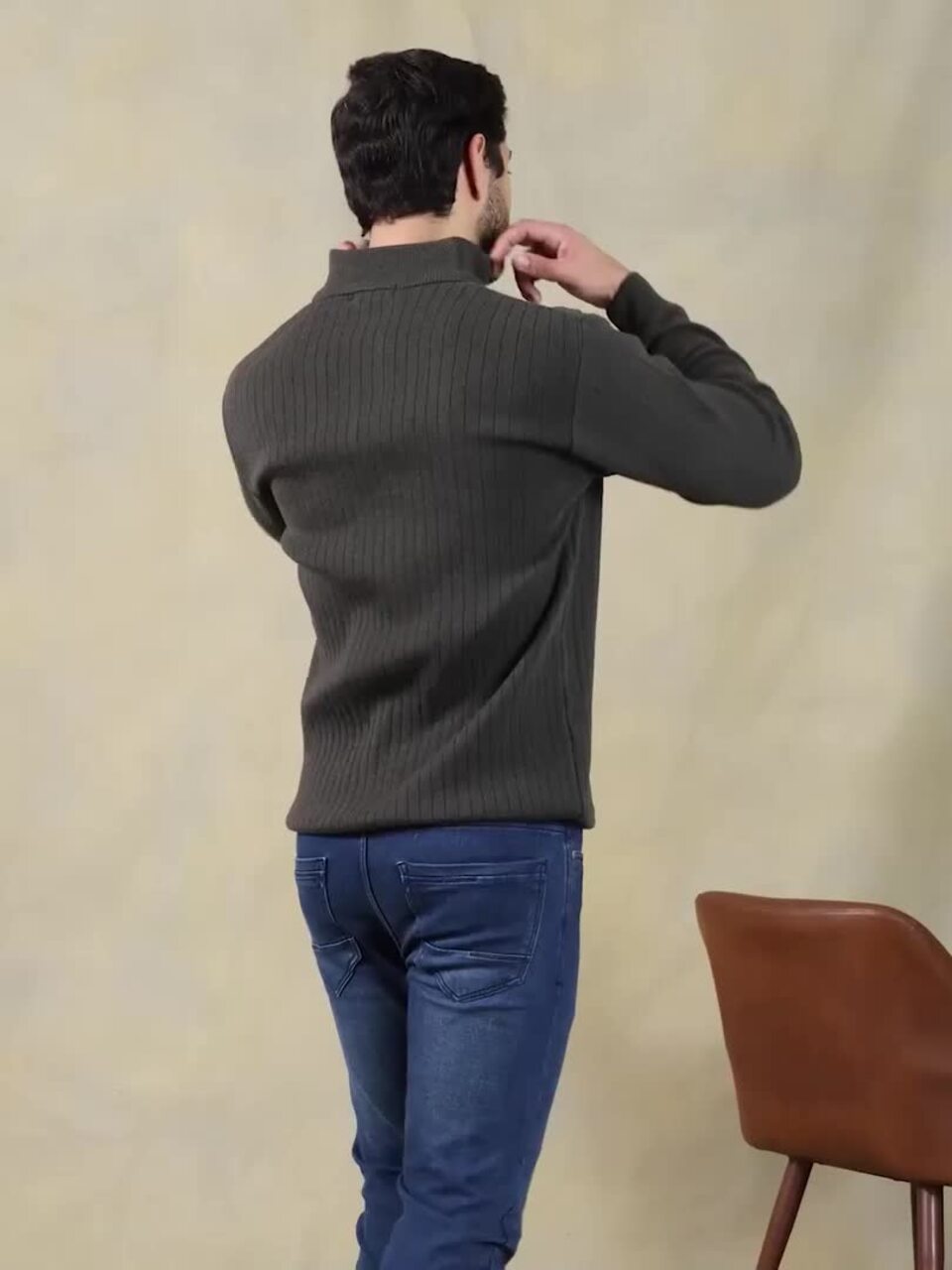 Buy Voxmonks Men Ribbed Half Zipper Pullover - Sweaters for Men