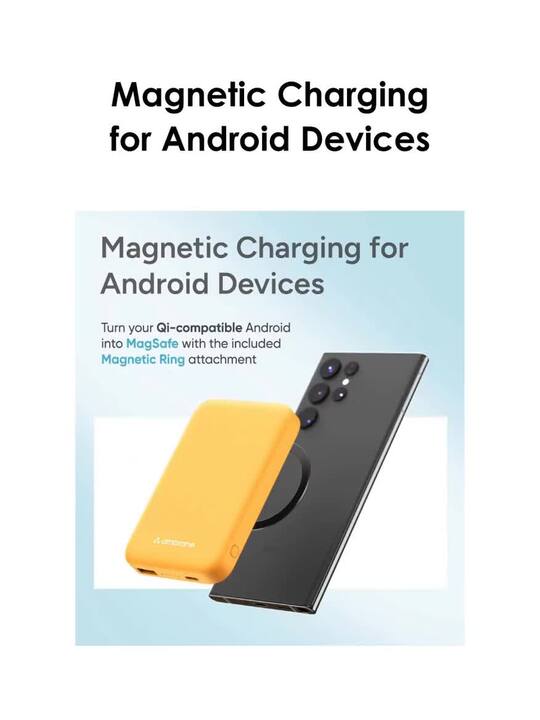 Buy Ambrane 10000mAh Magsafe Wireless Power Bank, 22.5W For