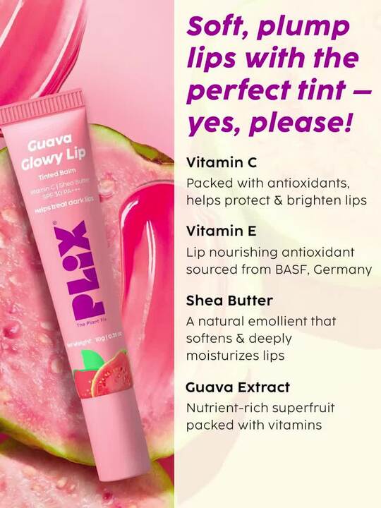 Buy PLIX THE PLANT FIX SPF 30 PA+++ Guava Glowy Lip Tinted Balm With Vitamin  C 10g - Pink - Lip Balm for Unisex 32178763