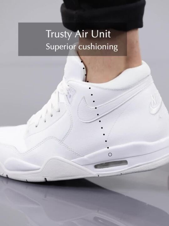 Buy Nike Men White Solid FLIGHT LEGACY Leather Mid Top Sneakers Casual Shoes for Men 11045712 Myntra