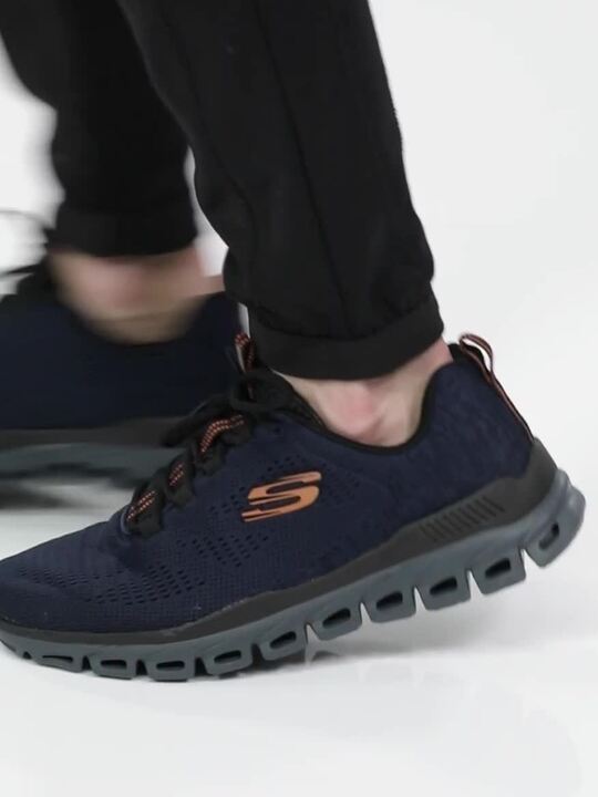 Buy Skechers Men Navy Blue GLIDE-STEP - FASTEN UP Sneakers