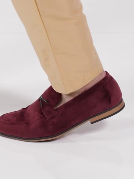 Loafers Asos Velvet Shoes Buy House Of Pataudi Men Burgundy