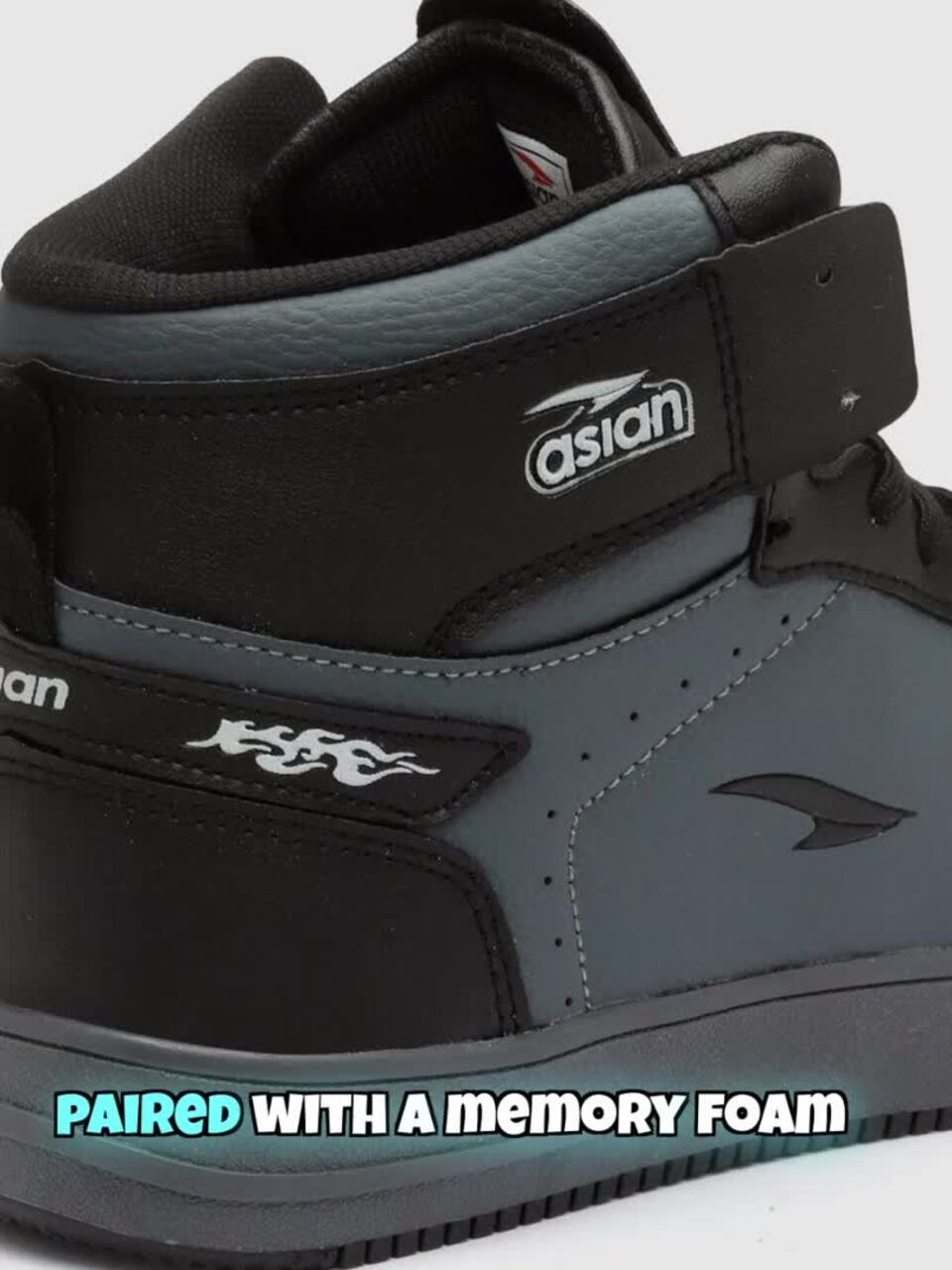 Buy ASIAN Men Grey Colourblocked Memory Foam Insole Sneakers