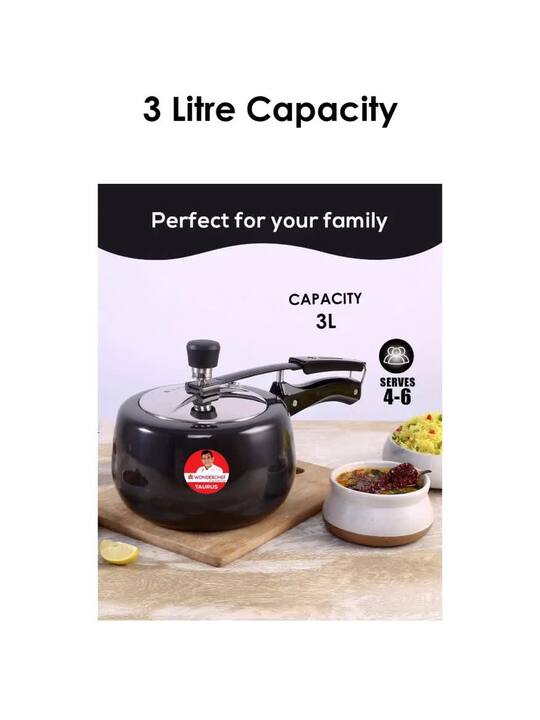 Buy Wonderchef Taurus Black Aluminium Induction Base Inner Lid