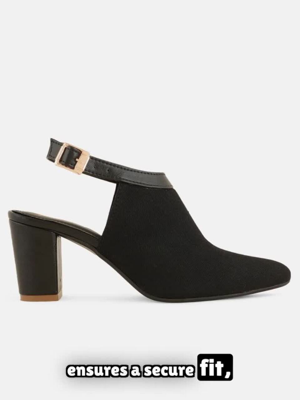 Buy The Roadster Lifestyle Black Textured Pointed Toe Block