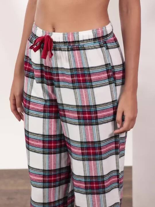 Buy Marks Spencer Ribbed Checked Pyjama Set Night suits for