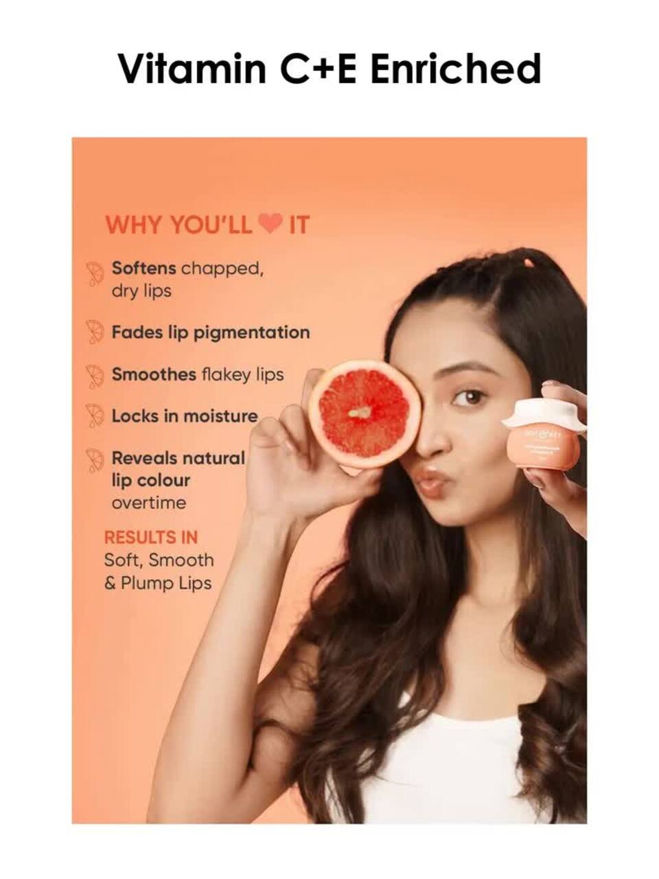 Buy DOT & KEY Vitamin C+E Peachy Nude Lip Plumping Mask-Blood Orange For Lip  Pigmentation-15ml - Lip Mask for Unisex 21707710 | Myntra