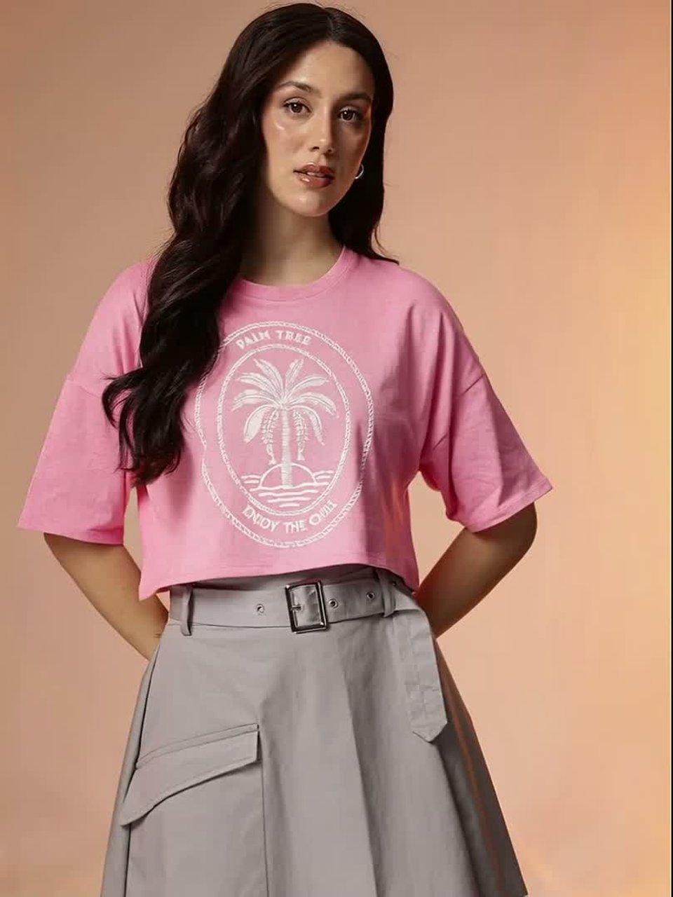 Buy CORSICA Printed Drop-Shoulder Sleeves Boxy T-shirt - Tshirts
