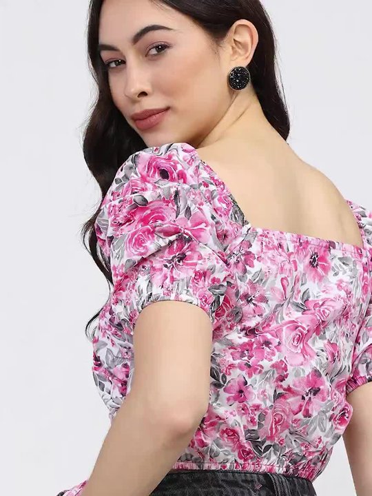 トップス Andmary Lilia flower tops pink ANDMARY】Lilia flower tops