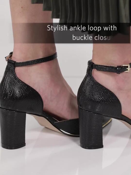 Buy DOROTHY PERKINS Women Black Wide Fit Snakeskin Textured Mid