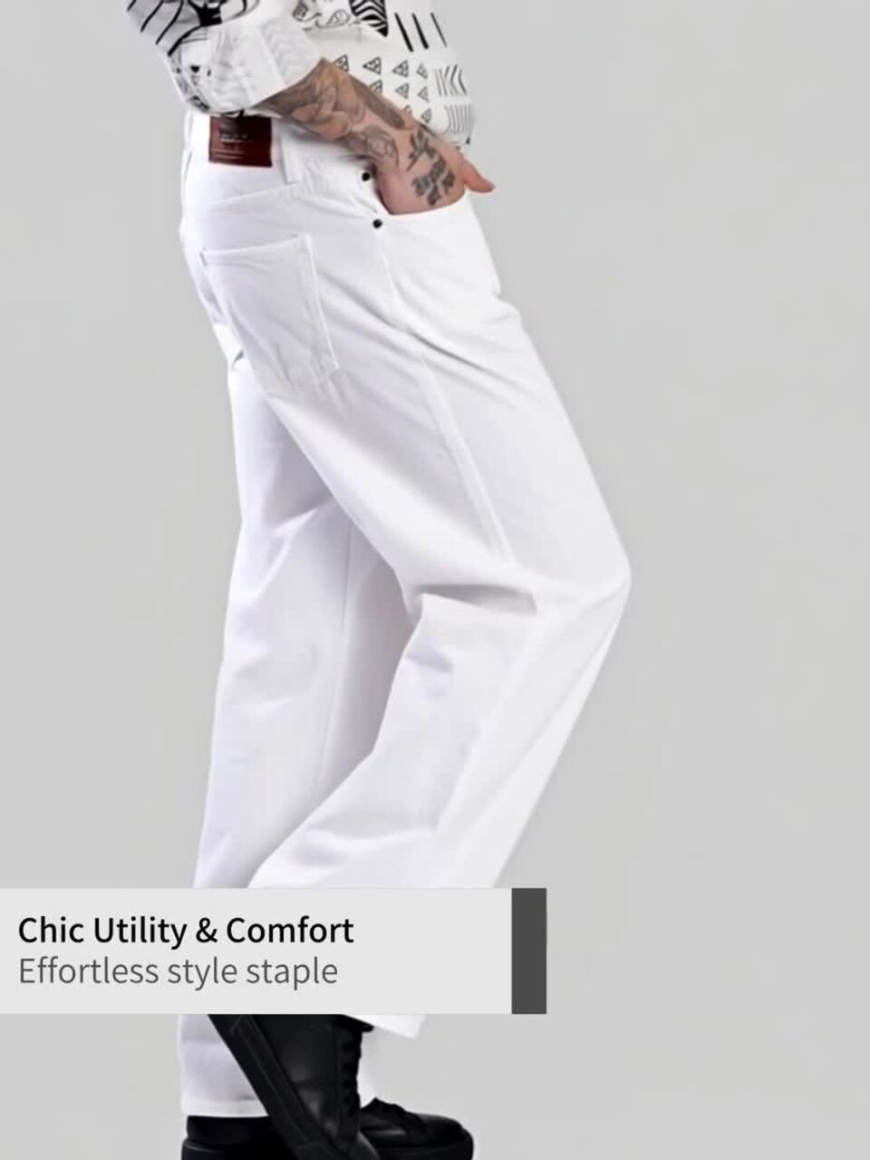 Buy The Roadster Lifestyle Men White Baggy-Fit Pure Cotton