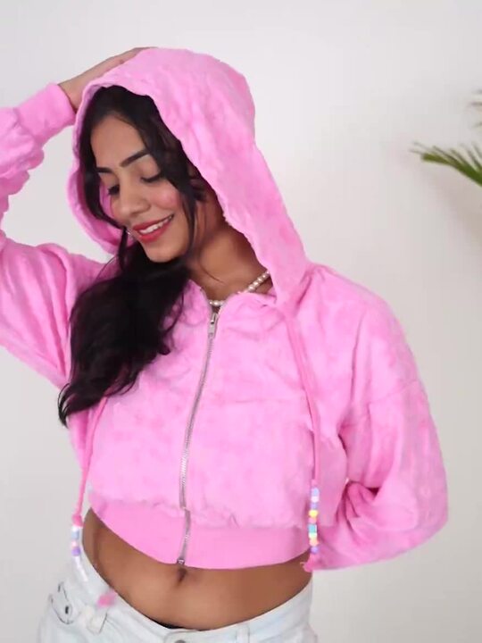 Buy FOREVER 21 Women Pink Camouflage Crop Cotton Bomber Jacket