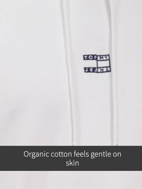 Buy Tommy Hilfiger Men White Printed Hooded Organic Cotton