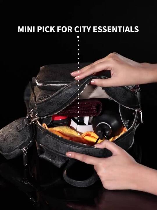 Womens Backpacks Red Guess Mini Backpack Guess Women's Eco Gemma