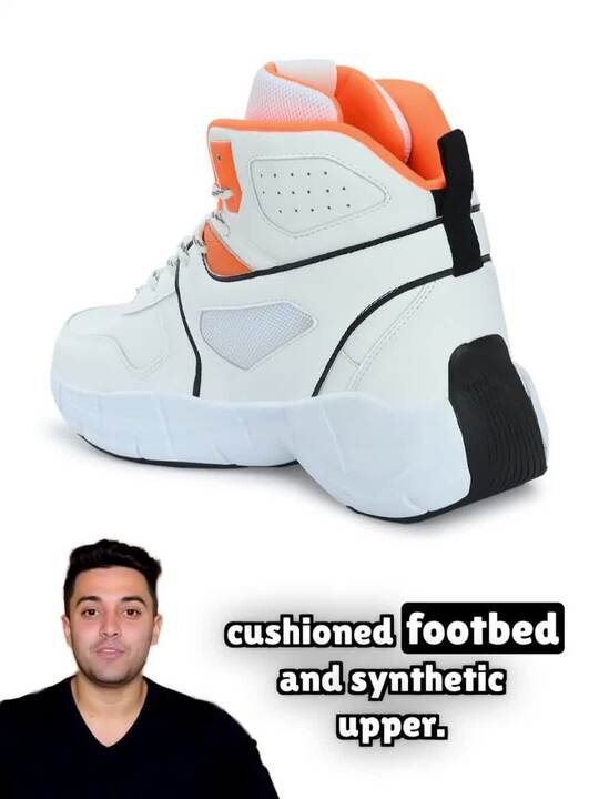 Buy HRX by Hrithik Roshan Men Off White & Orange Rebound Mid Top
