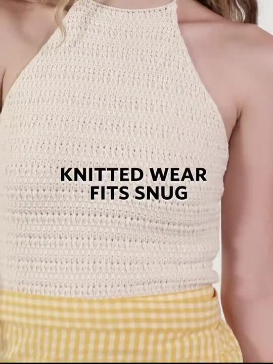 Buy MANGO Off-White Woven Design Pure Cotton Halter Neck Fitted