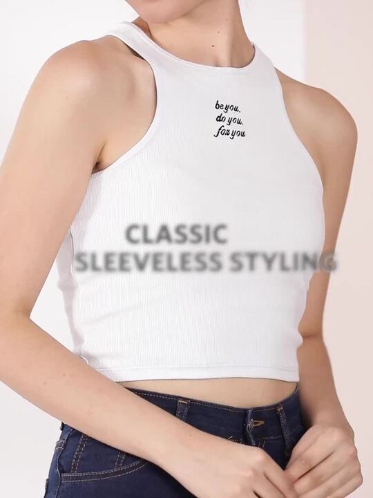Buy FOREVER 21 Women Baby Blue Typography Printed Ribbed