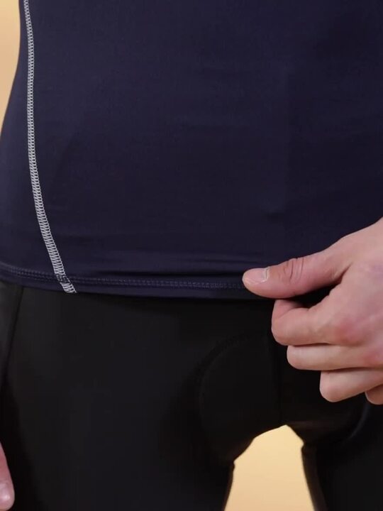 Buy UNDER ARMOUR Men Navy Blue Compression Fit HeatGear Solid T