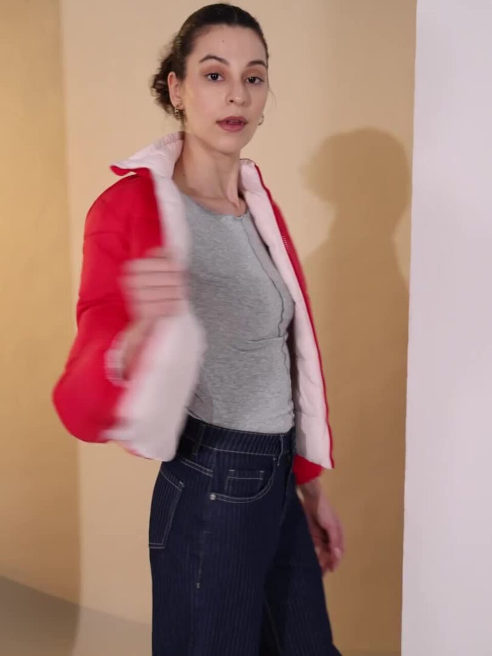 Buy Levis Stand Collar Reversible Puffer Jacket - Jackets for