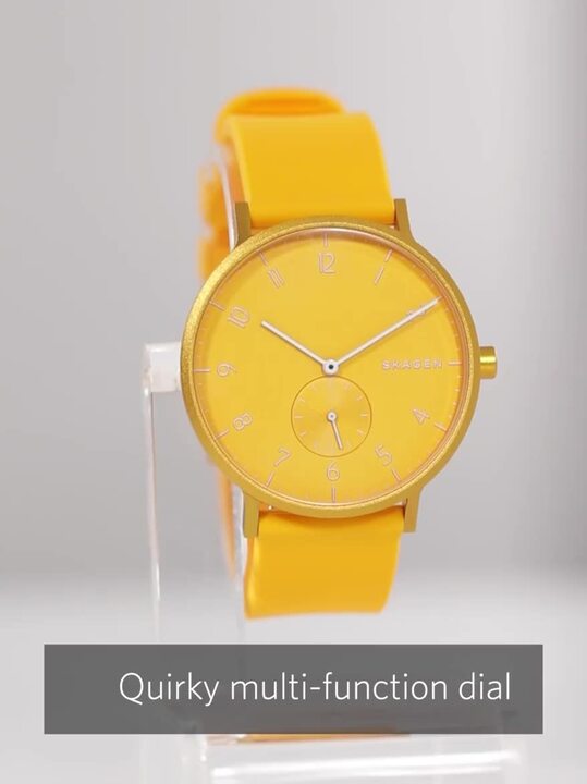 Buy SKAGEN Unisex Mustard Yellow Analogue Watch SKW6510 - Watches
