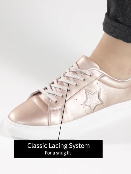 Buy DressBerry Women Rose Gold-Toned Solid Sneakers Casual Shoes