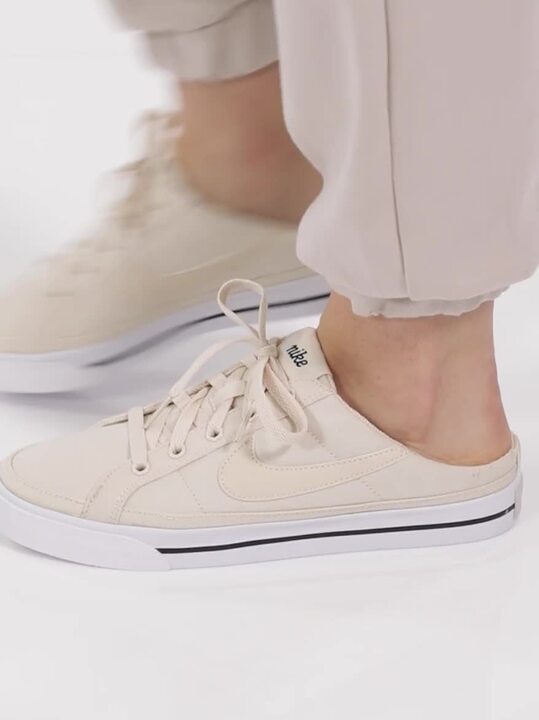 Buy Nike Women Cream-Coloured Solid Court Legacy Mule Sneakers