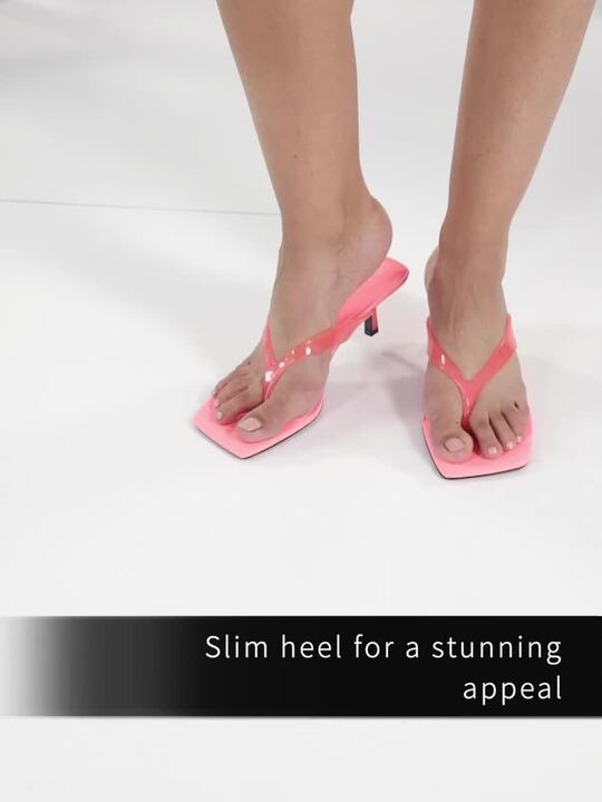 Buy MANGO Neon Pink Solid Sandals - Heels for Women 17808878 | Myntra