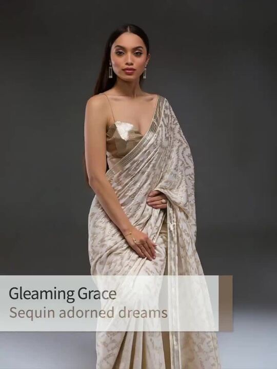 sari Buy Koskii Embellished Sequinned Pure Georgette Saree