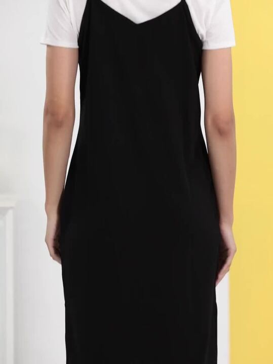 xhilaration black lace dress Comfy White Striped T-shirt Dress