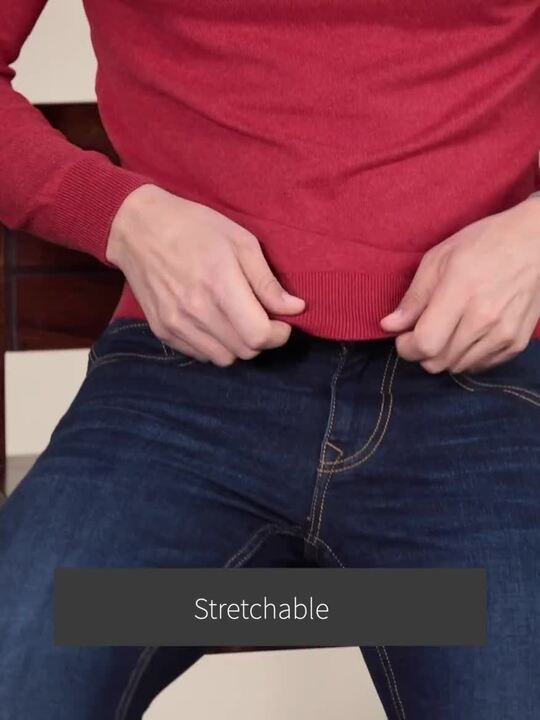 Buy Polo Men Red Solid Pullover Sweater Sweaters for