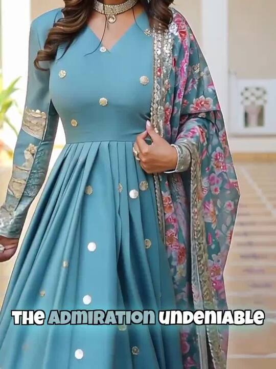Sugathari Women's Black Georgette Anarkali Floral Printed Kurta with Pant & Dupatta (Dress 113 Black XL) : Buy Online at Best Price in KSA - Souq is now