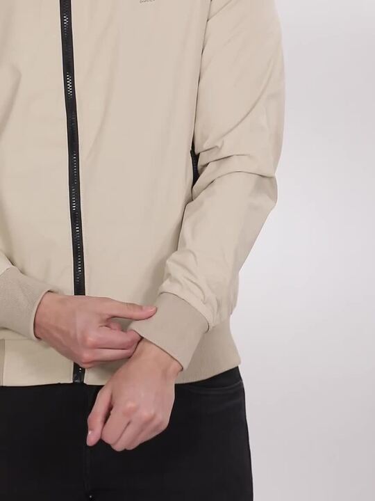 Buy Fort Collins Men Beige Solid Bomber Jacket Jackets for Men