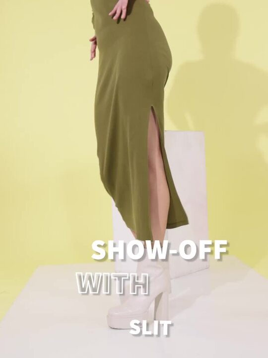 Buy FOREVER 21 Ribbed Solid Sheath Maxi Dress - Dresses for Women 22629866  | Myntra