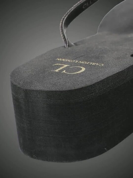 Buy Carlton London Women Black Embellished Wedges Heels for