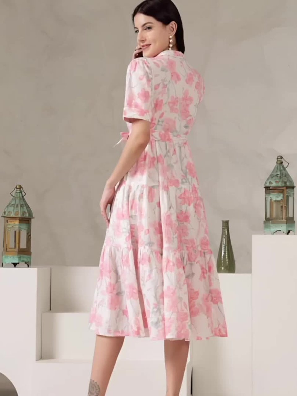 green emerald velvet dress SASSAFRAS Curve Plus Size Abstract Printed Fit & Flare Dress  Myntra  International