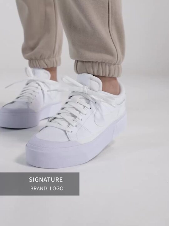 nike lace up shoes with signature branding