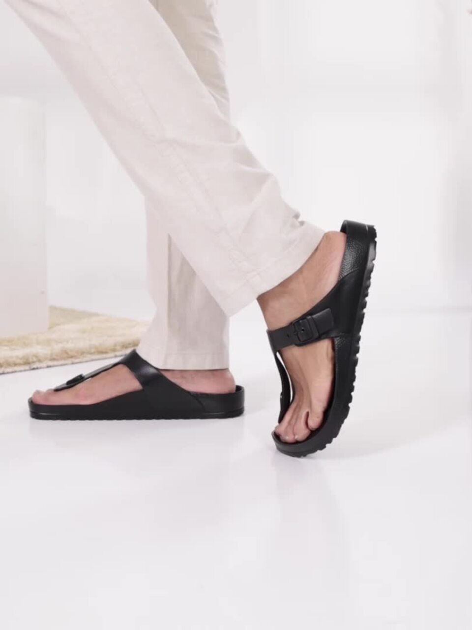 Buy Birkenstock Unisex Black Gizeh Regular Width EVA Sandals