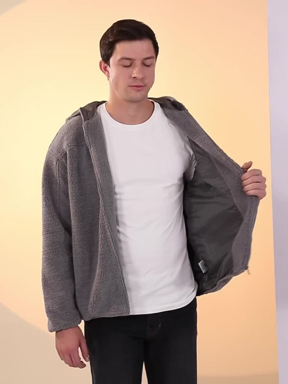 Buy WROGN Oversized Fuzzy Hooded Tailored Jacket - Jackets for Men