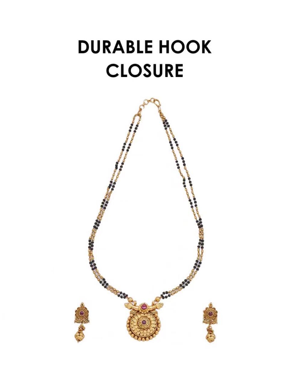 Buy Kushal's Fashion Jewellery Antique Gold-Plated Stone Studded