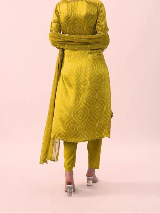 slim fit dress slacks Buy Yellow Printed Chinon Anarkali Suit With Dupatta