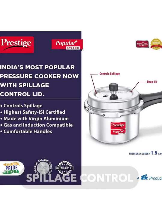 Litre Pressure Prestige Pressure Cooker In Amazon Prestige Popular Svachh  Aluminium Pressure Cooker Silver