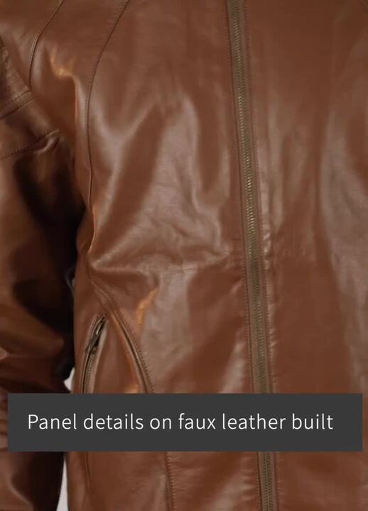 Buy LOCOMOTIVE Men Brown Solid Biker Jacket Jackets for Men