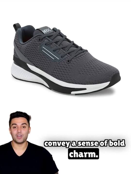 Buy HRX by Hrithik Roshan Men Grey Mesh Running Shoes - Sports