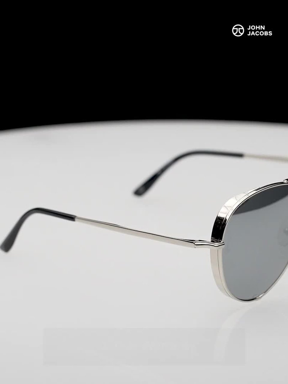Buy John Jacobs Unisex Grey Lens & Silver-Toned Aviator Sunglasses