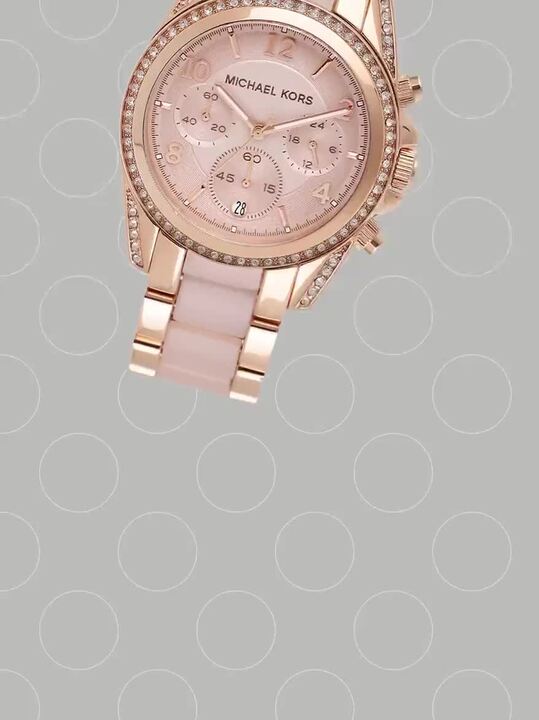 Buy Michael Kors Women Chronograph Dusty Pink Dial Watch MK5943I